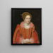Portrait of a lady in a pink dress - Ottavio Leoni — framed artwork on a wall