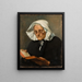 Old woman reading - Ottilie Wilhelmine Roederstein — framed artwork on a wall