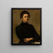 Portrait of Dr. Elisabeth Winterhalter - Ottilie Wilhelmine Roederstein — framed artwork on a wall