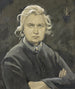 Self-portrait with crossed arms - Ottilie Wilhelmine Roederstein — artwork view