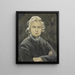 Self-portrait with crossed arms - Ottilie Wilhelmine Roederstein — framed artwork on a wall