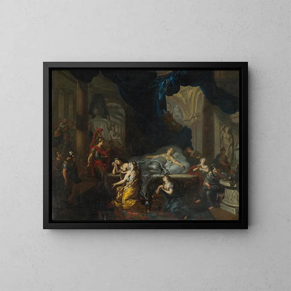 The Death of Cleopatra - Ottmar Elliger the Younger — framed artwork on a wall