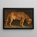 a Broholmer dog looking at a scarab - Otto Bache — framed artwork on a wall