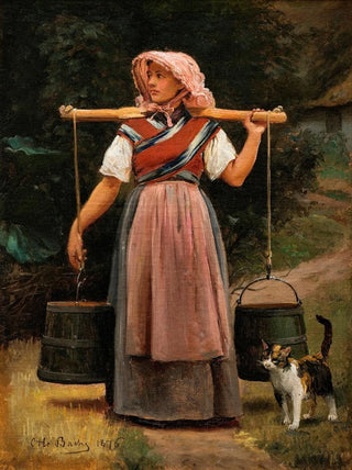 Otto Bache - A milkmaid.webp