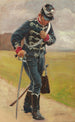 a Hussar in safety: Study for the attack of the Hussars - Otto Bache — artwork view