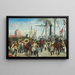 Study for the embarkation of the cavalry at Korsør in 1848 - Otto Bache — framed artwork on a wall
