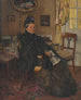 Old woman sitting in the waiting room - Otto Bruenauer — artwork view