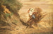 Arab Fighting a Lion Attack - Otto Clemens Fikentscher — artwork view