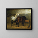 Horses in the stable - Otto Eerelman — framed artwork on a wall