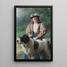Girl with Dog - Otto Eerelman — framed artwork on a wall