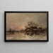 Winter Landscape Painting - Otto Fedder — framed artwork on a wall