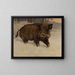 Sanglier dans la neige - Otto Fikentscher — framed artwork on a wall