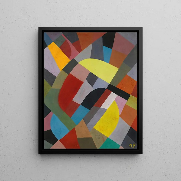 Abstract Composition Painting - Otto Freundlich — framed artwork on a wall