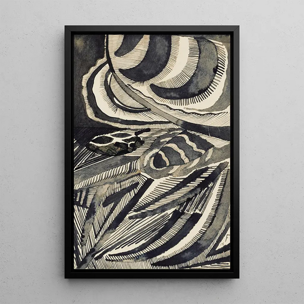 Landscape Painting - Otto Freundlich — framed artwork on a wall