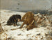 a dog with a dead deer - Otto Gebler — artwork view