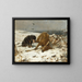 a dog with a dead deer - Otto Gebler — framed artwork on a wall