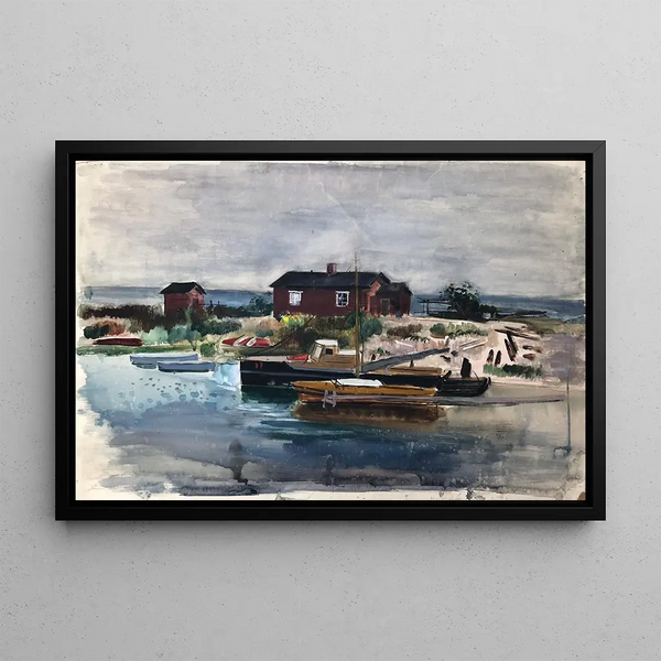 Lac intérieur à Stralsund - Otto Geigenberger — framed artwork on a wall