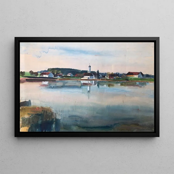 Froschhausen near Murnau - Otto Geigenberger — framed artwork on a wall