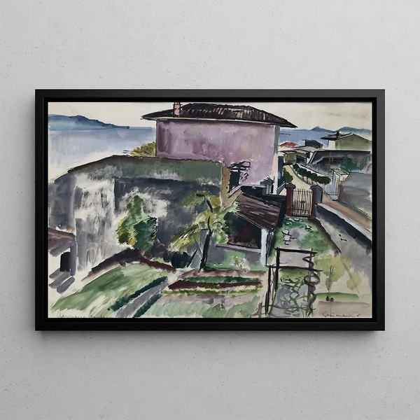 Gargnano at Lake Garda - Otto Geigenberger — framed artwork on a wall