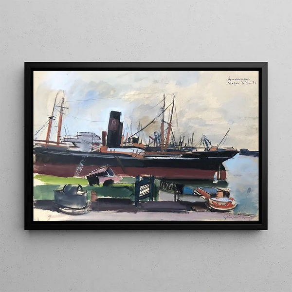Port of Amsterdam - Otto Geigenberger — framed artwork on a wall