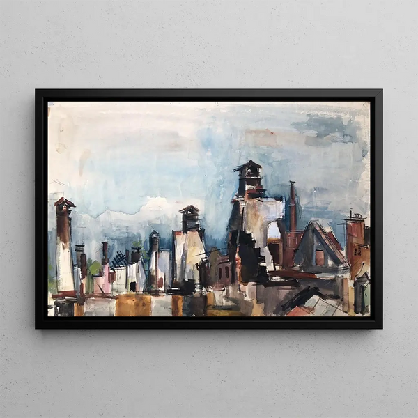 Ruins of Fireplace in Ulm - Otto Geigenberger — framed artwork on a wall