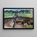 Landscape painting of moorland near Elbach at Schliersee - Otto Geigenberger — framed artwork on a wall