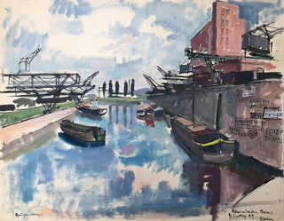 Port du Rhin à Bâle - Otto Geigenberger — artwork view