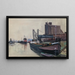 Ships in the Hamburg port - Otto Geigenberger — framed artwork on a wall