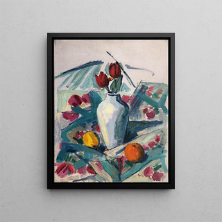 Otto Geigenberger - Tischstillleben mit Tulpen.webp