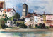 Waterburg on the Inn, part of houses on the Inn - Otto Geigenberger — artwork view