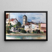 Waterburg on the Inn, part of houses on the Inn - Otto Geigenberger — framed artwork on a wall