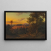 View of Bethlehem with the Flight into Egypt - Otto Georgi — framed artwork on a wall