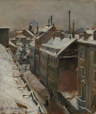 Otto Graeber - Blick aus dem Atelier des Knstlers auf die Augustastrae in Karlsruhe.webp
