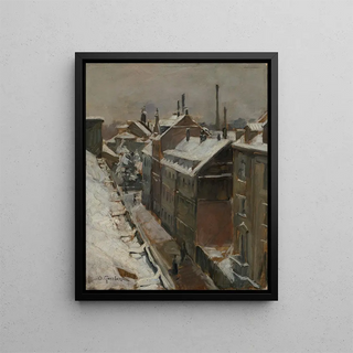 Otto Graeber - Blick aus dem Atelier des Knstlers auf die Augustastrae in Karlsruhe.webp