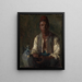 Study of a Black Man - Otto Gräber — framed artwork on a wall