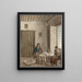 Family Group at the Table - Otto Hoven — framed artwork on a wall