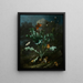 Chardons et papillons - Otto Marseus van Schrieck — framed artwork on a wall