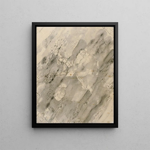 the motif of the resurrection of the diagonal composition - Otto Meyer-Amden — framed artwork on a wall