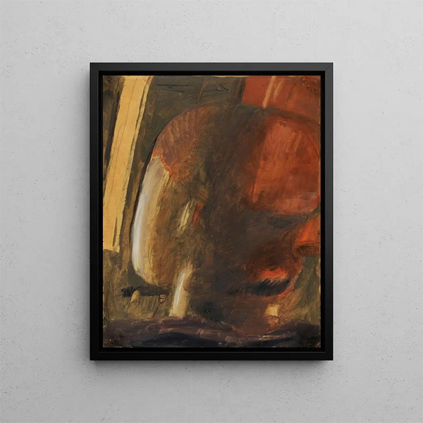 Head of Janus - Otto Meyer-Amden — framed artwork on a wall