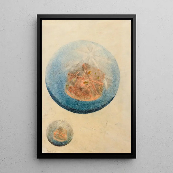 Garden of Paradise in a glass globe - Otto Meyer-Amden — framed artwork on a wall