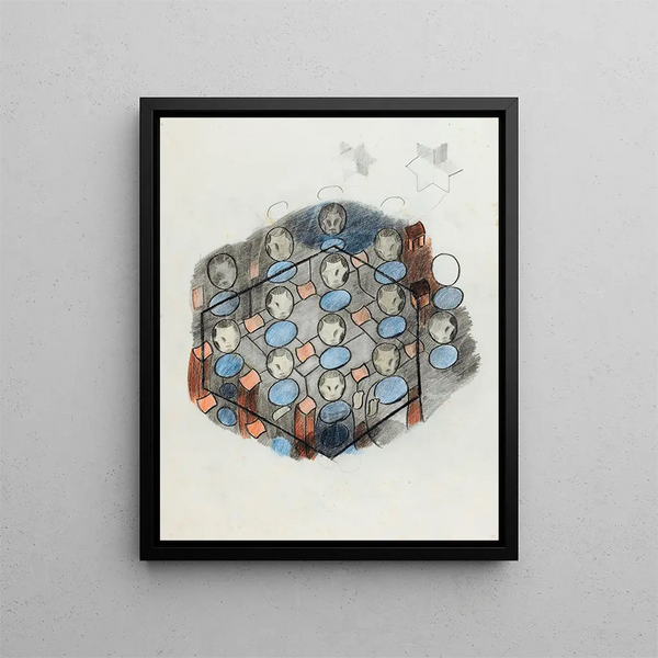 Study for stained glass paintings - Otto Meyer-Amden — framed artwork on a wall