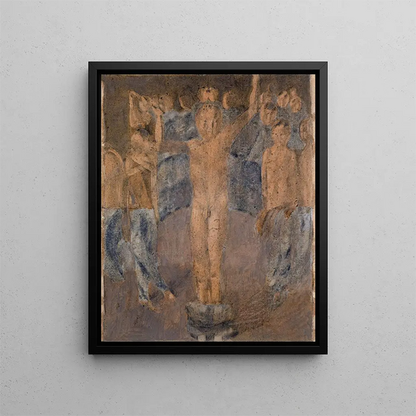 Undressing - Otto Meyer-Amden — framed artwork on a wall