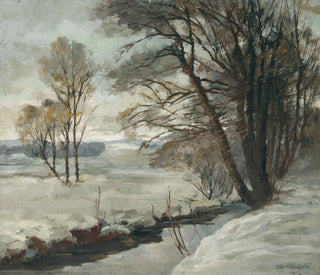 Winter Landscape Painting - Otto Mueller — artwork view