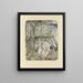 Nude in Water - Otto Mueller — framed artwork on a wall