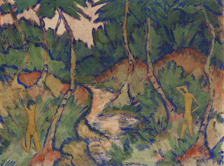 Bathing Woman in the Landscape - Otto Mueller — artwork view