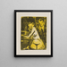 Couple at a table Self-portrait with Maschka - Otto Mueller — framed artwork on a wall