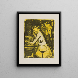Otto Mueller - Couple at a Table SelfPortrait with Maschka.webp