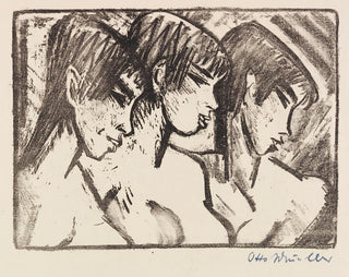 Three girls in profile - Otto Mueller — artwork view