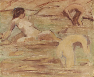 Three young girls bathing - Otto Mueller — artwork view