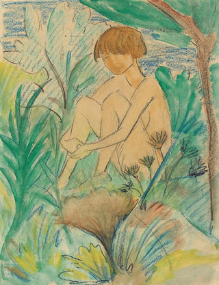 Otto Mueller - Im Gras sitzendes Mdchen.webp